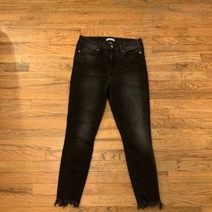 Good American high waist fray hem jeans